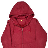 Carhartt Spellout Hoodie - XL Red Cotton Blend