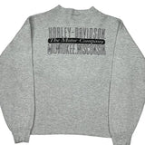 Milwaukee, Wisconsin Harley Davidson Graphic Long Sleeve T-Shirt - XL Gray Cotton