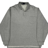 Polo By Ralph Lauren Collared Sweatshirt - Large Gray Cotton