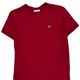 Lacoste T-Shirt - Large Red Cotton