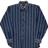 Tommy Hilfiger Striped Shirt - Large Blue Cotton