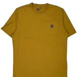 Carhartt T-Shirt - Large Yellow Cotton