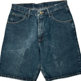 Wrangler Denim Shorts - 31W 10L Dark Wash Cotton