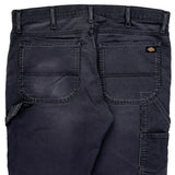 Dickies Carpenter Trousers - 36W 29L Black Cotton