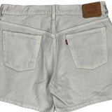 Levis Denim Shorts - 32W UK 12 White Cotton