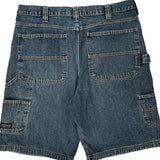 Wrangler Carpenter Shorts - 34W 9L Dark Wash Cotton
