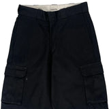 Dickies Cargo Shorts - 30″ Waist Black Polyester Blend