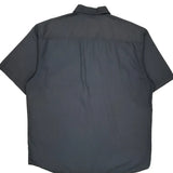 Quiksilver Short Sleeve Shirt - Large Grey Cotton