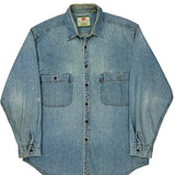 Levis Denim Shirt - Large Light Wash Cotton