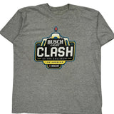 Busch Light Clash Nascar T-Shirt - Large Grey Cotton