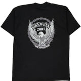 2001 Bike Week All Sport Single Stitch T-Shirt - XL Black Cotton