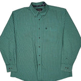 Wrangler Checked Shirt - XL Green Cotton