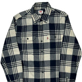 Levis Checked Flannel Shirt - Medium Black & White Cotton