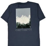 Carhartt Graphic T-Shirt - Small Navy Cotton