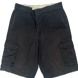 Dickies Cargo Shorts - 36W 11L Black Cotton