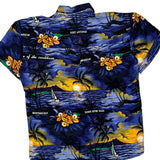 Unbranded Hawaiian Shirt - XL Blue Cotton