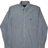 Ralph Lauren Striped Shirt - Large Blue Cotton