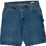 Wrangler Carpenter Shorts - 34W 10L Blue Cotton