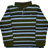 Age 7 Tommy Hilfiger Striped Jumper - Small Blue Cotton
