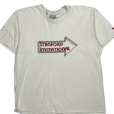 Stanford Invitational Nike College T-Shirt - Large White Cotton