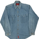 Marlboro Denim Shirt - Small Blue Cotton