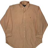 Ralph Lauren Checked Shirt - XL Orange Cotton