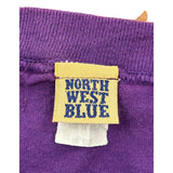 Teddy Bear Northwest Blue Single Stitch T-Shirt - Large Purple Cotton