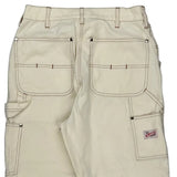 Unbranded Double Knee Carpenter Trousers - 27W UK 8 Cream Cotton
