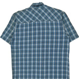 Levis Checked Short Sleeve Shirt - Small Blue Cotton