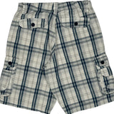 Lee Checked Cargo Shorts - 29W 9L Blue Cotton