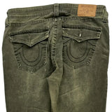 True Religion Slim Fit Jeans - 33W 29L Green Cotton