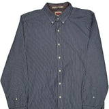 Levis Striped Shirt - Large Blue Cotton