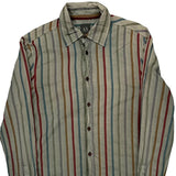 Armani Exchange Striped Shirt - Medium Multicoloured Cotton