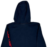 Age 10-12 Carhartt Spellout Hoodie - Medium Navy Cotton