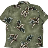 Croft & Barrow Floral Hawaiian Shirt - Large Green Polyester