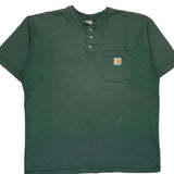 Carhartt T-Shirt - Large Green Cotton