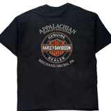 Harley Davidson Graphic T-Shirt - 2XL Black Cotton