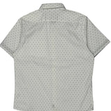 Lee Polka Dot Short Sleeve Shirt - Large White Cotton