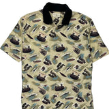Points West Graphic Polo Shirt - Medium Multicoloured Cotton