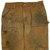 Carhartt Double Knee Carpenter Trousers - 35W 31L Brown Cotton