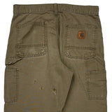 Carhartt Double Knee Dungarees - 30W 30L Khaki Cotton