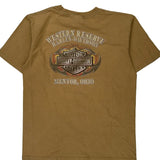 Harley Davidson Graphic T-Shirt - Large Brown Cotton