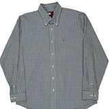 Tommy Hilfiger Checked Shirt - Large Red Cotton