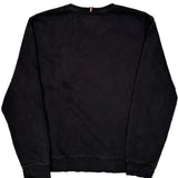 Tommy Hilfiger Spellout Sweatshirt - Large Black Cotton