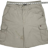 Tommy Hilfiger Cargo Shorts - 34W 10L Beige Cotton