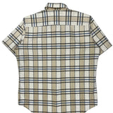 Lee Checked Short Sleeve Shirt - Large Blue Cotton