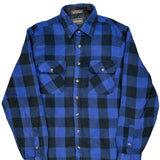 Woodland Checked Flannel Shirt - Medium Blue Acrylic