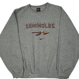 Florida State Seminoles Nike College Sweatshirt - XL Gray Cotton