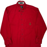 Embroidered Logo Chaps Ralph Lauren Shirt - Large Red Cotton