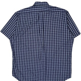 Ralph Lauren Checked Short Sleeve Shirt - Large Blue Cotton